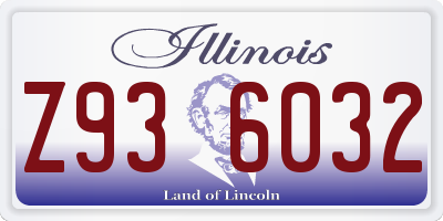 IL license plate Z936032