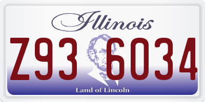 IL license plate Z936034