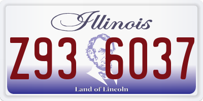 IL license plate Z936037