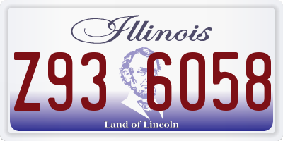 IL license plate Z936058