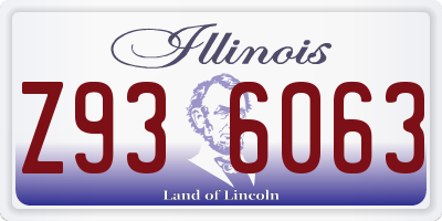 IL license plate Z936063