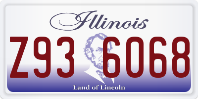 IL license plate Z936068