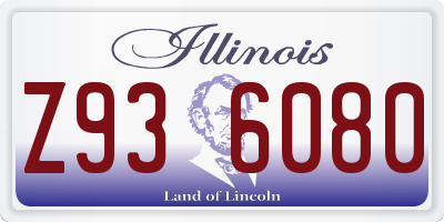 IL license plate Z936080