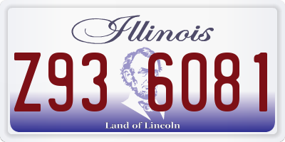IL license plate Z936081