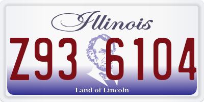 IL license plate Z936104