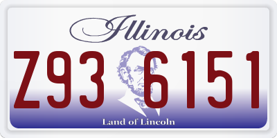 IL license plate Z936151