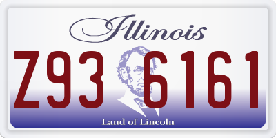 IL license plate Z936161