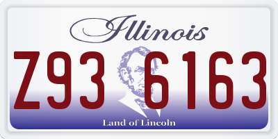 IL license plate Z936163