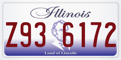IL license plate Z936172
