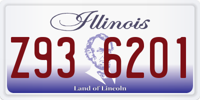 IL license plate Z936201