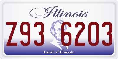 IL license plate Z936203