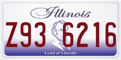 IL license plate Z936216