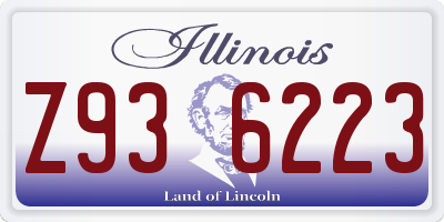 IL license plate Z936223