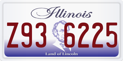 IL license plate Z936225