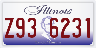 IL license plate Z936231