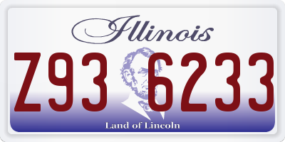 IL license plate Z936233