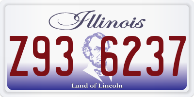 IL license plate Z936237