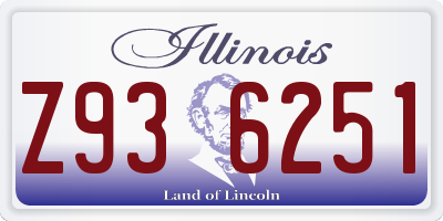 IL license plate Z936251