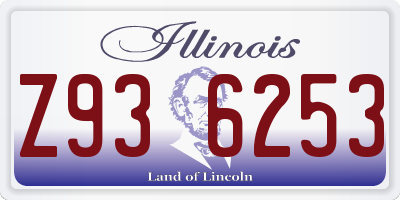 IL license plate Z936253