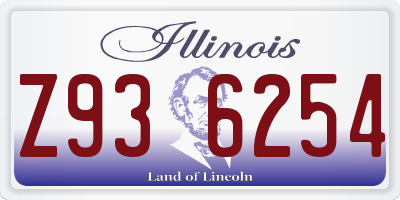 IL license plate Z936254