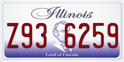 IL license plate Z936259