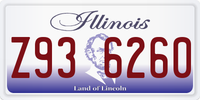 IL license plate Z936260