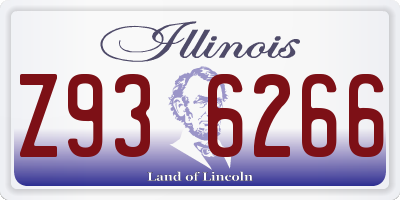 IL license plate Z936266