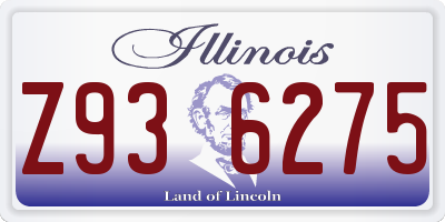 IL license plate Z936275