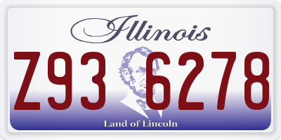 IL license plate Z936278