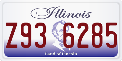 IL license plate Z936285