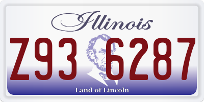 IL license plate Z936287