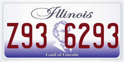 IL license plate Z936293