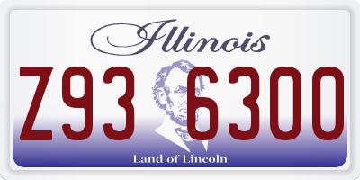 IL license plate Z936300