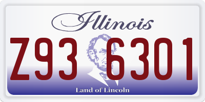 IL license plate Z936301