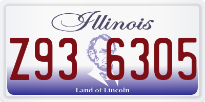 IL license plate Z936305