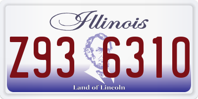 IL license plate Z936310