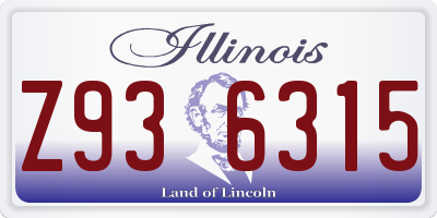 IL license plate Z936315