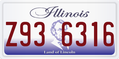 IL license plate Z936316