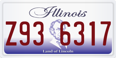 IL license plate Z936317