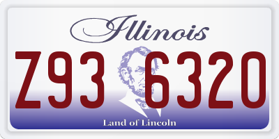 IL license plate Z936320