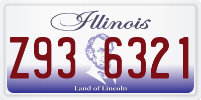 IL license plate Z936321