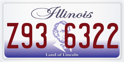 IL license plate Z936322