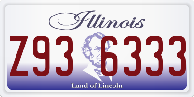 IL license plate Z936333