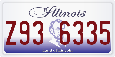 IL license plate Z936335