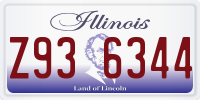 IL license plate Z936344