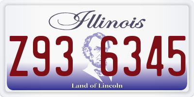 IL license plate Z936345