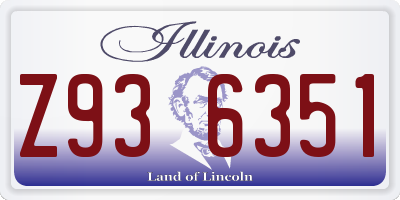 IL license plate Z936351