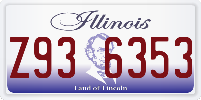 IL license plate Z936353