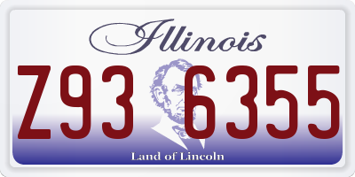 IL license plate Z936355