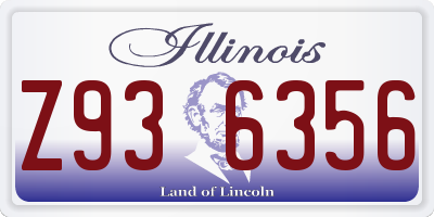 IL license plate Z936356